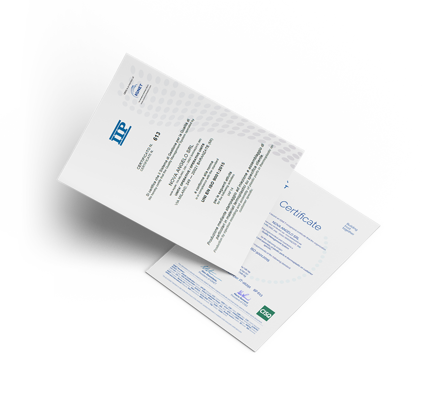 Mockup delle nostre certificazioni